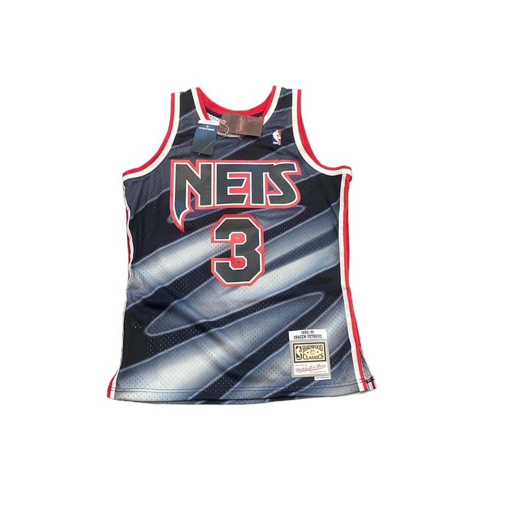 Drazen Peteovic #3 New Jersey Nets 1990-91 Mitchell & Ness Swingman Jersey